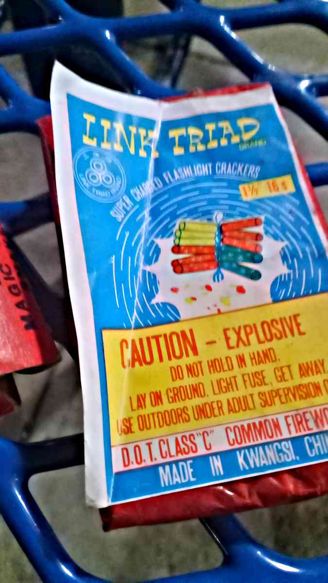 3 different brands of vintage firecracker set