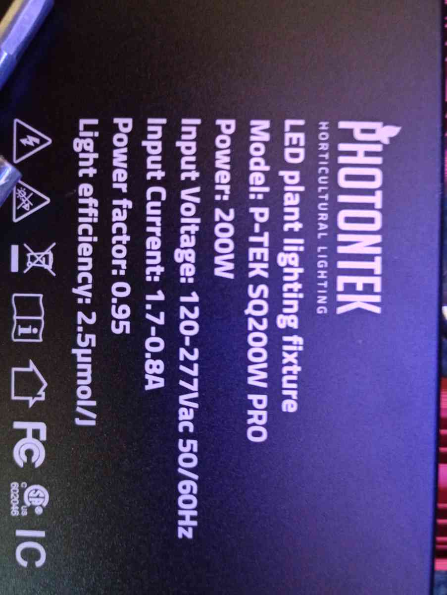 Photontek SQ200W Pro LED Horticulture lights