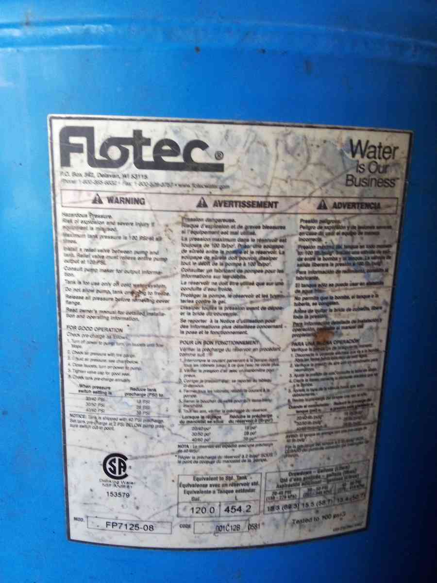 water pressure tank