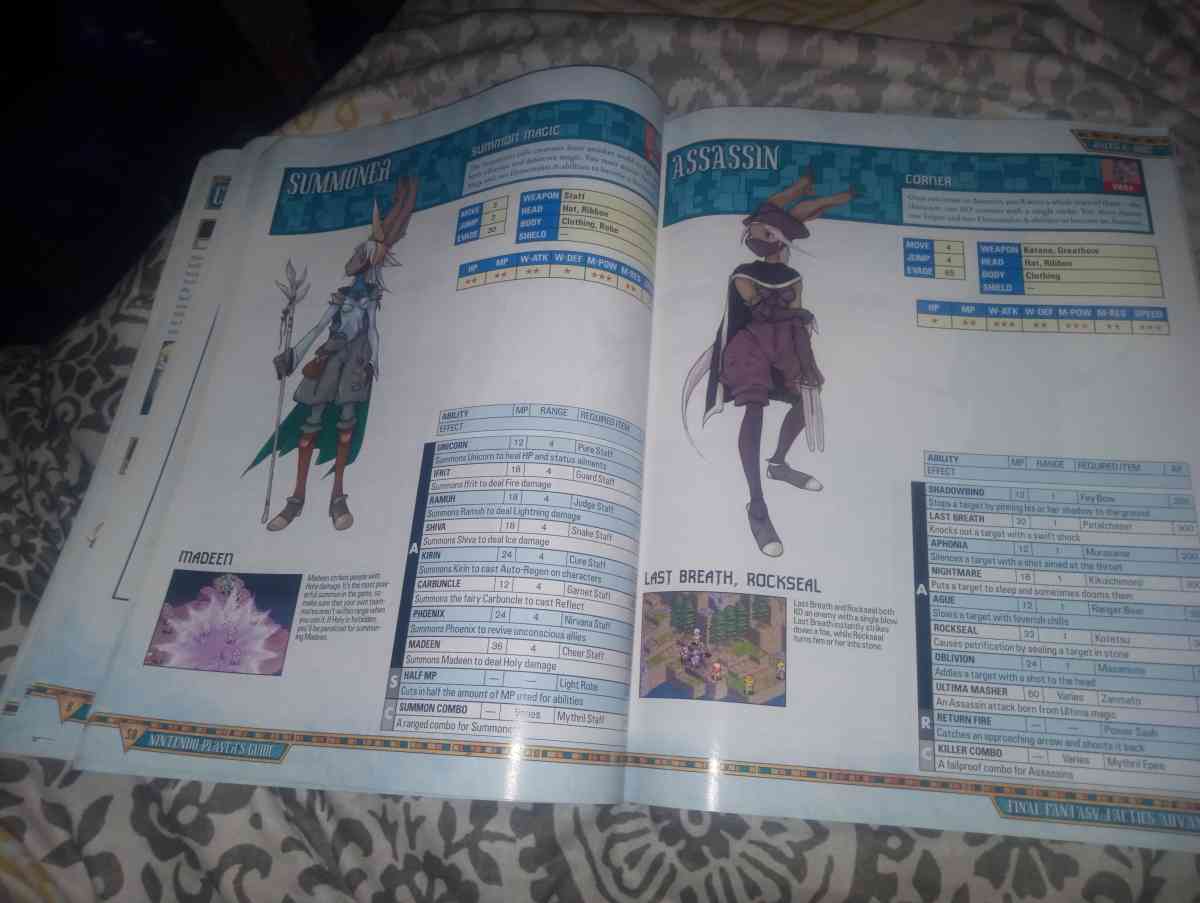 Final Fantasy Tactics Advance guide Book