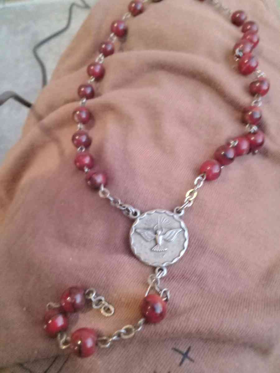 vintage Italian beaded and putter rosary