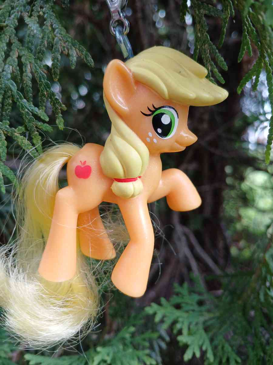 MLP My Little Pony AJ  Brushable 2011 2 inch Hasbro Upcycled