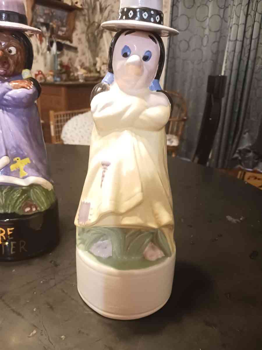 female and male Indian fire water decanters