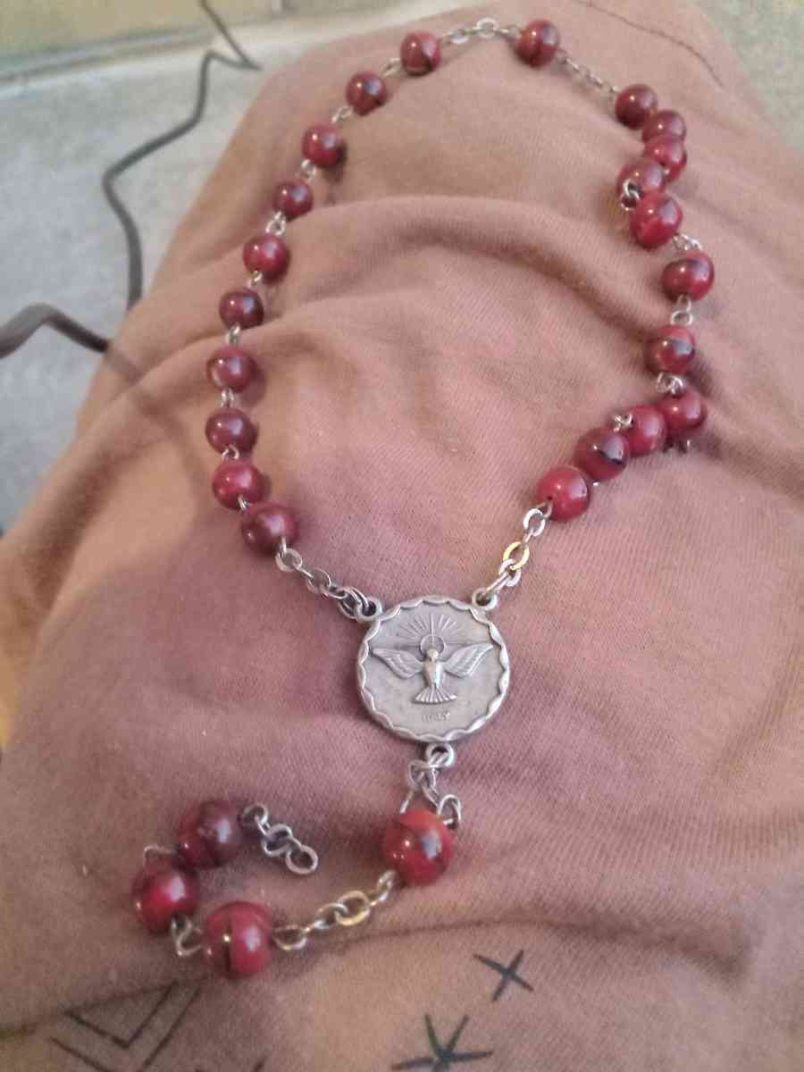 vintage Italian beaded and putter rosary