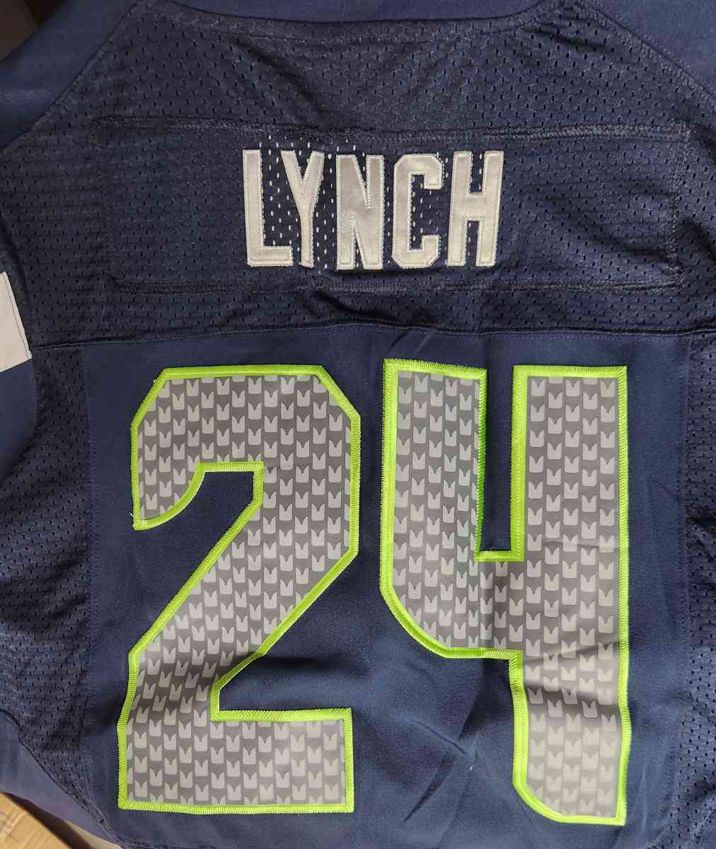 NFL Seahawks Marshawn Lynch 24 Onfield 24 Seahawks Jersey