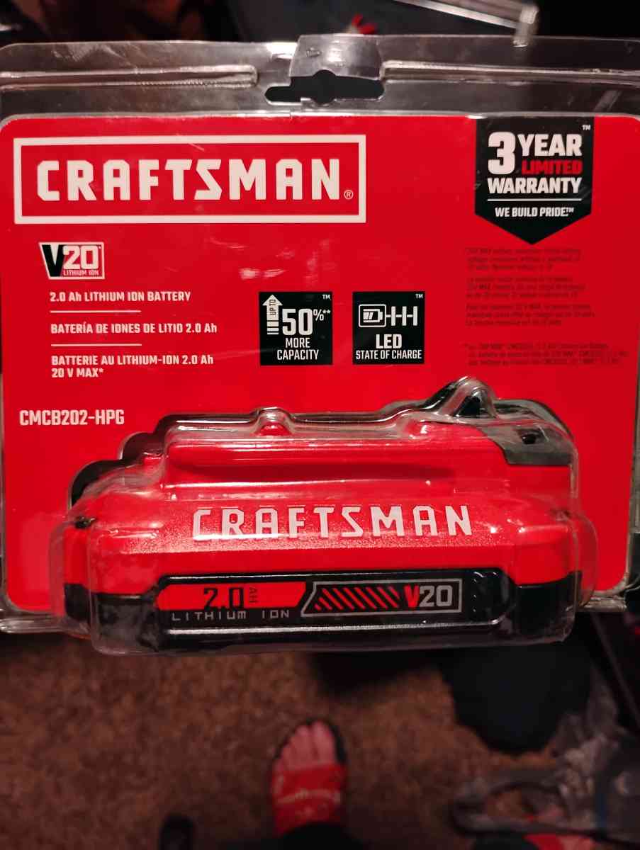 CRAFTSMAN V20 2Ah lithium ion batteries