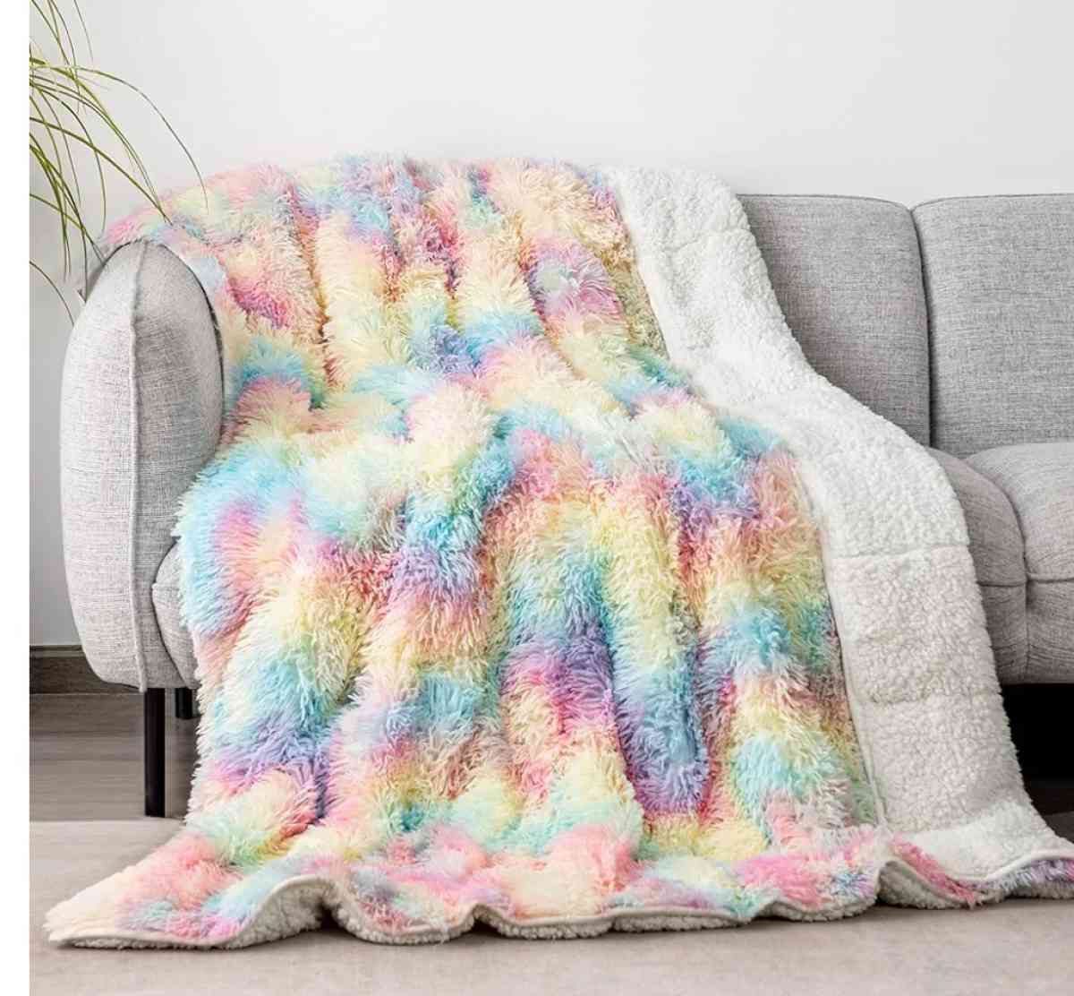 15 lbs rainbow weighted blanket make offer