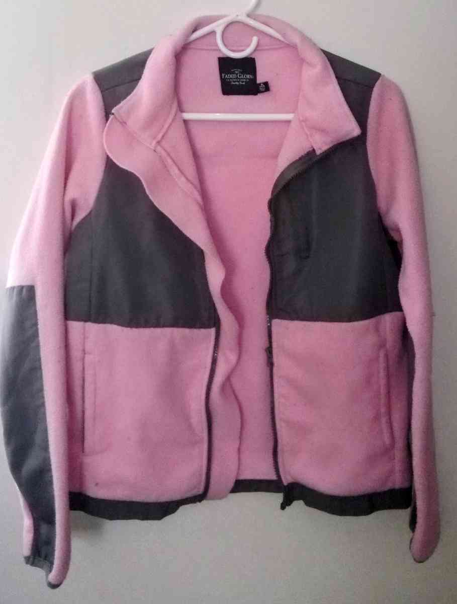 XLarge kids Faded Glory pink and gray jacket