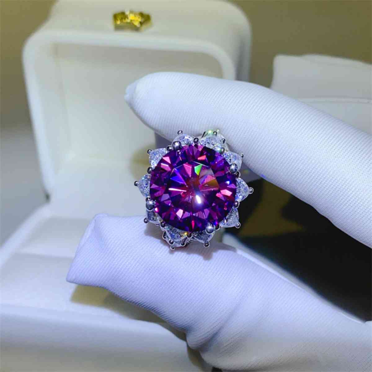 Moissanite Flower Shape Ring