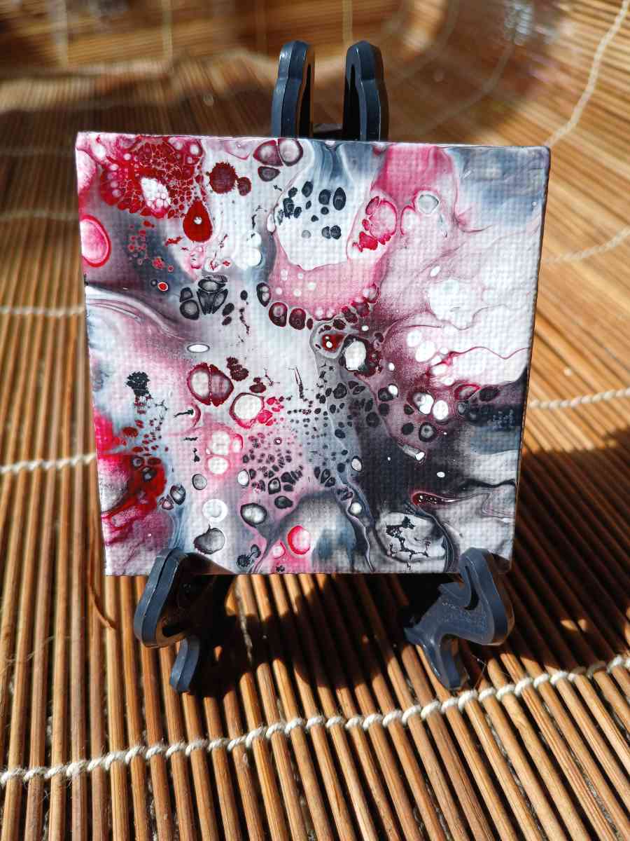 Orb Aftermath Acrylic Pour Painted Magnetic Stretched Canvas