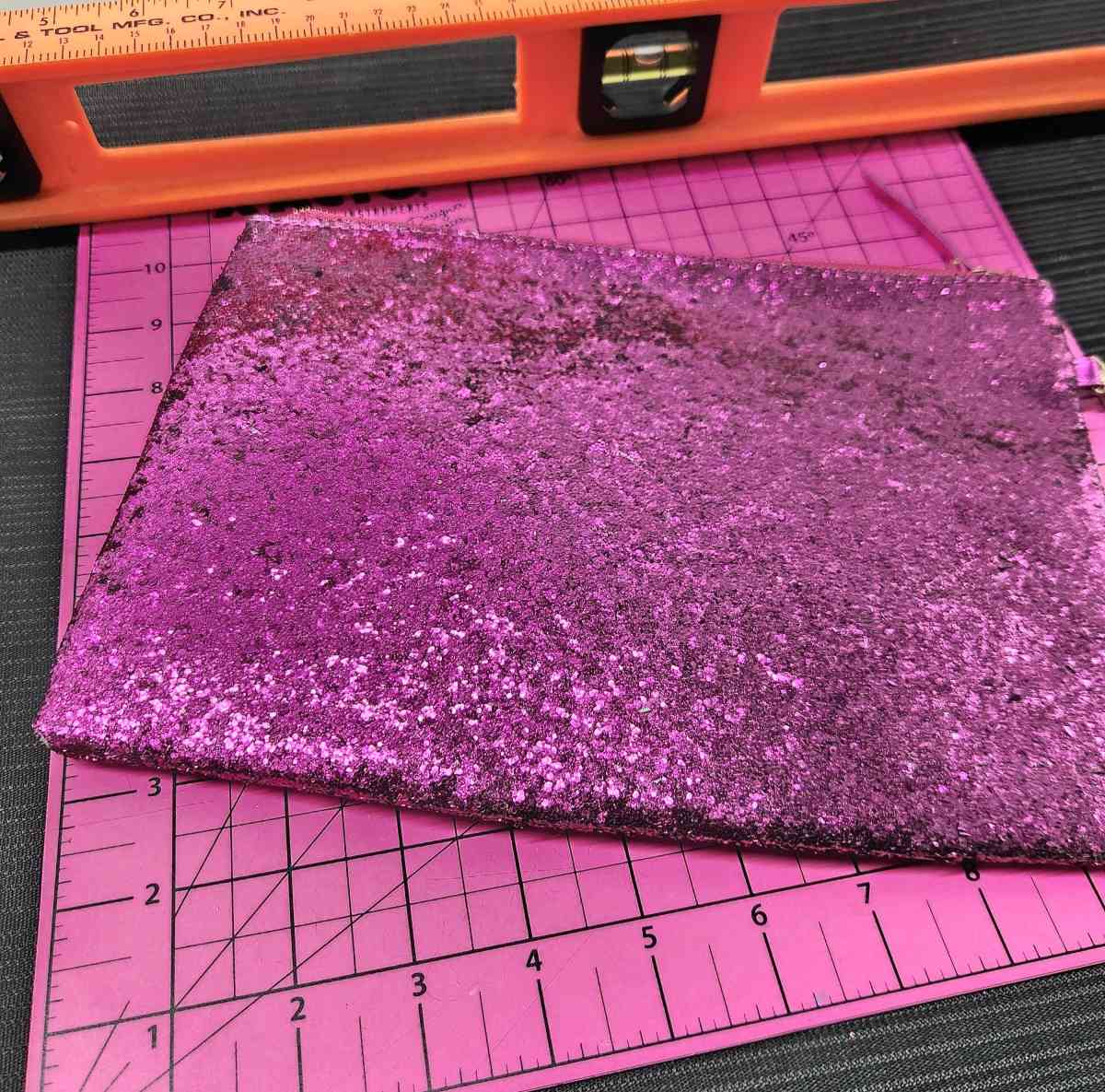 ALDO Pink Glittered Gold Top Zipper Wristlet with Strap