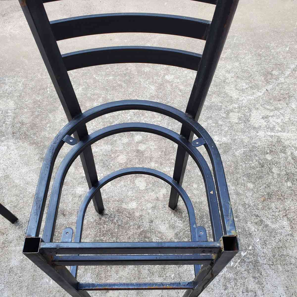 3 Bar Height Metal Chairs  No Seat Cushions  RRR Furniture