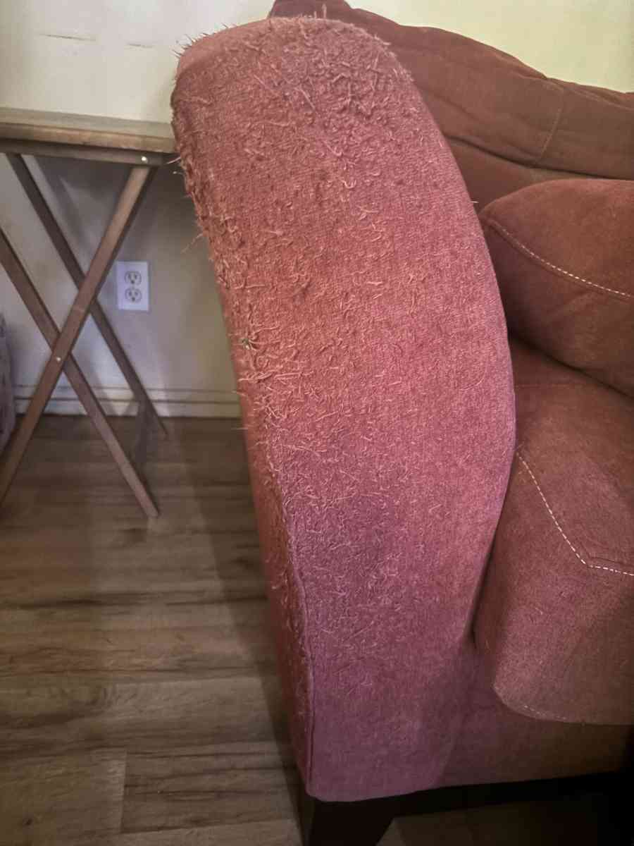 3 years old 3 piece sectional red
