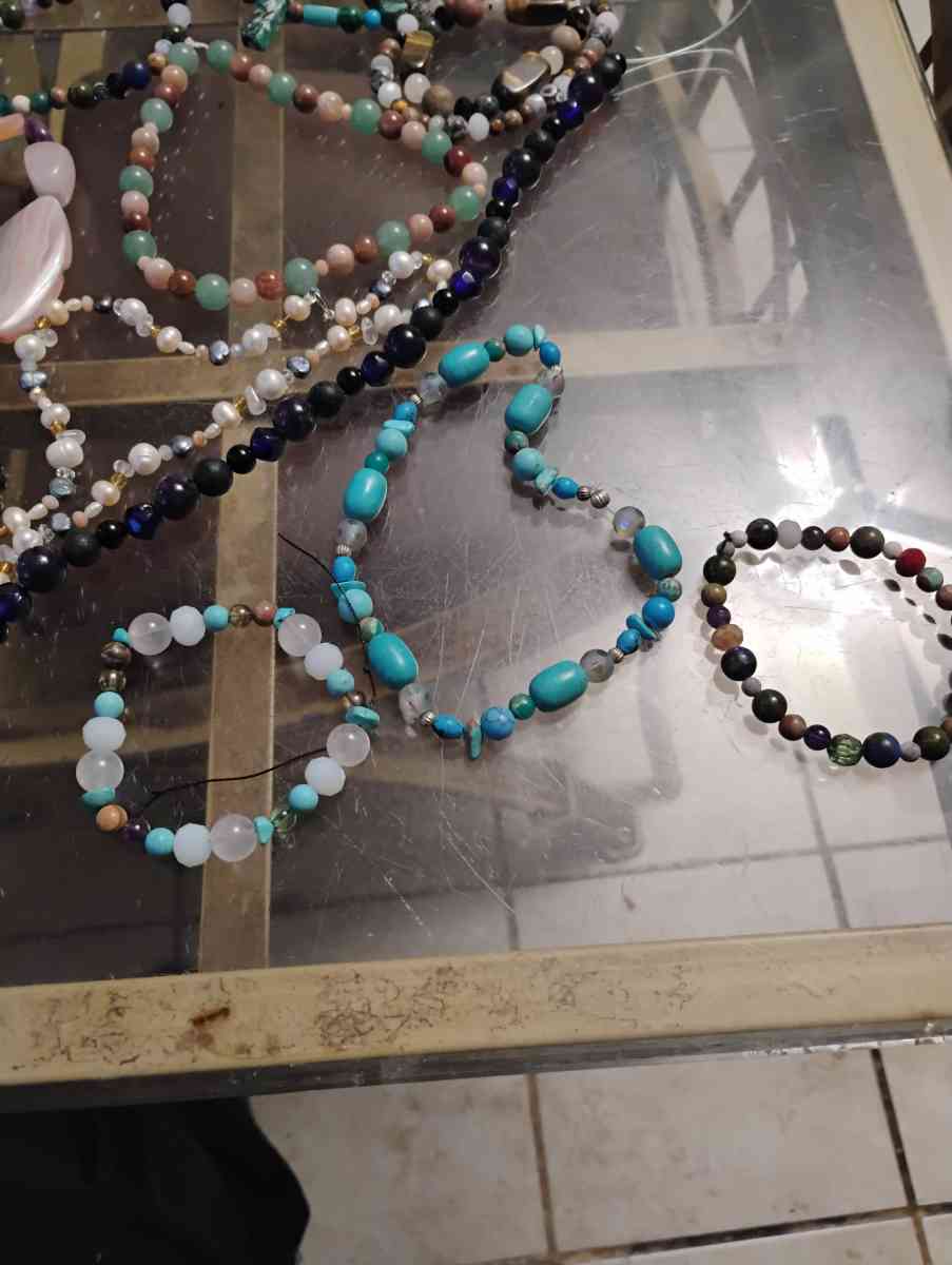 Gemstones Necklace and Bracelet