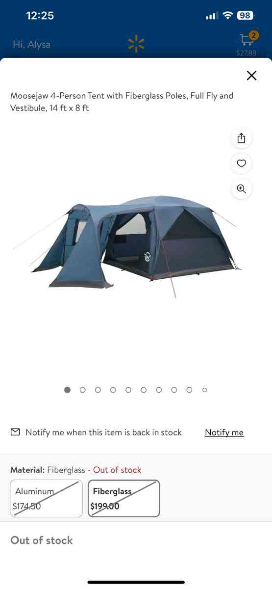 camping gear and tent