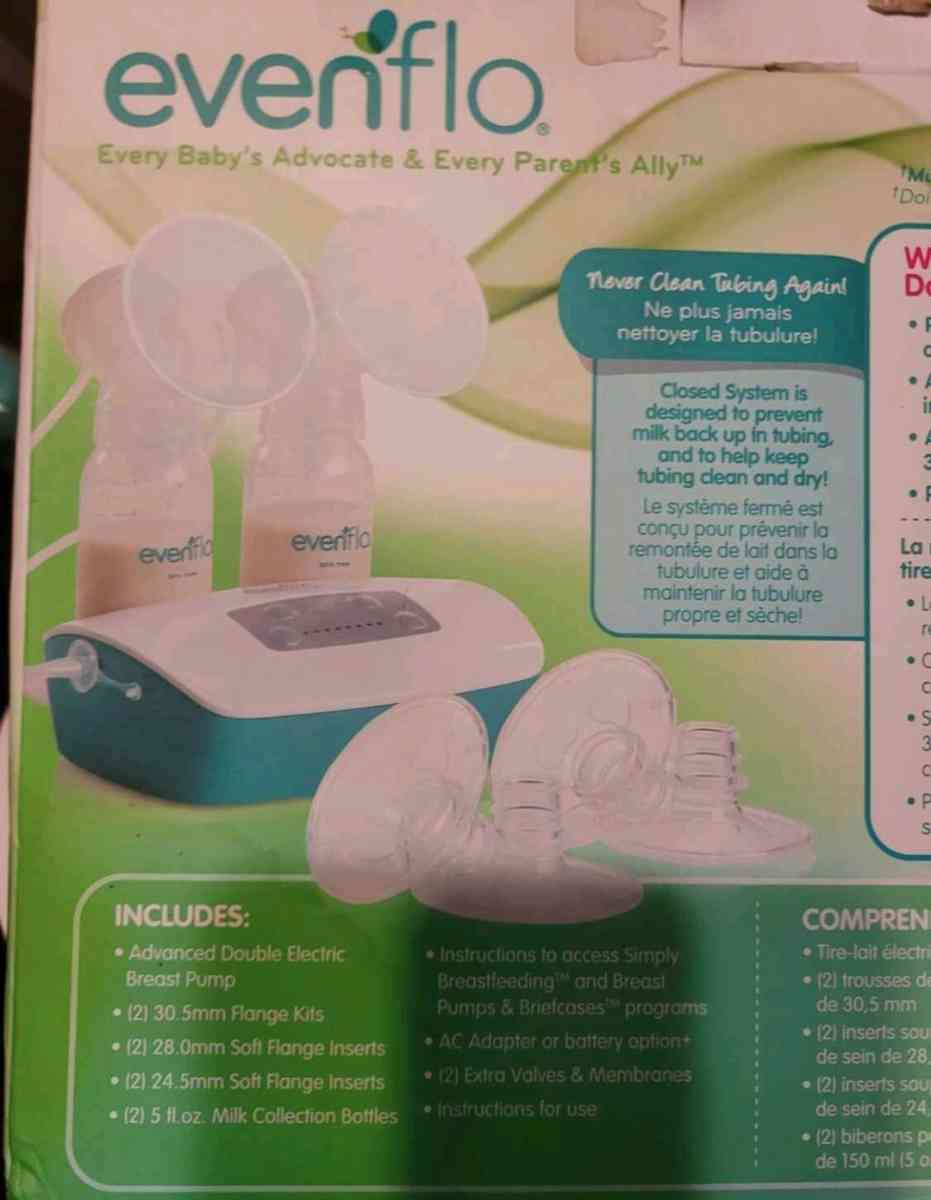 NEW EVENFLO DOUBLE BREAST FEEDING PUMP