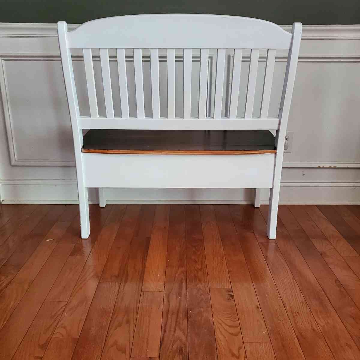 Wooden Bench W Storage