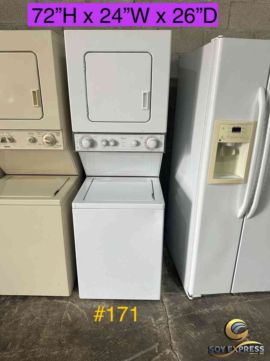 Whirlpool combo 24W washer and dryer stackable white color