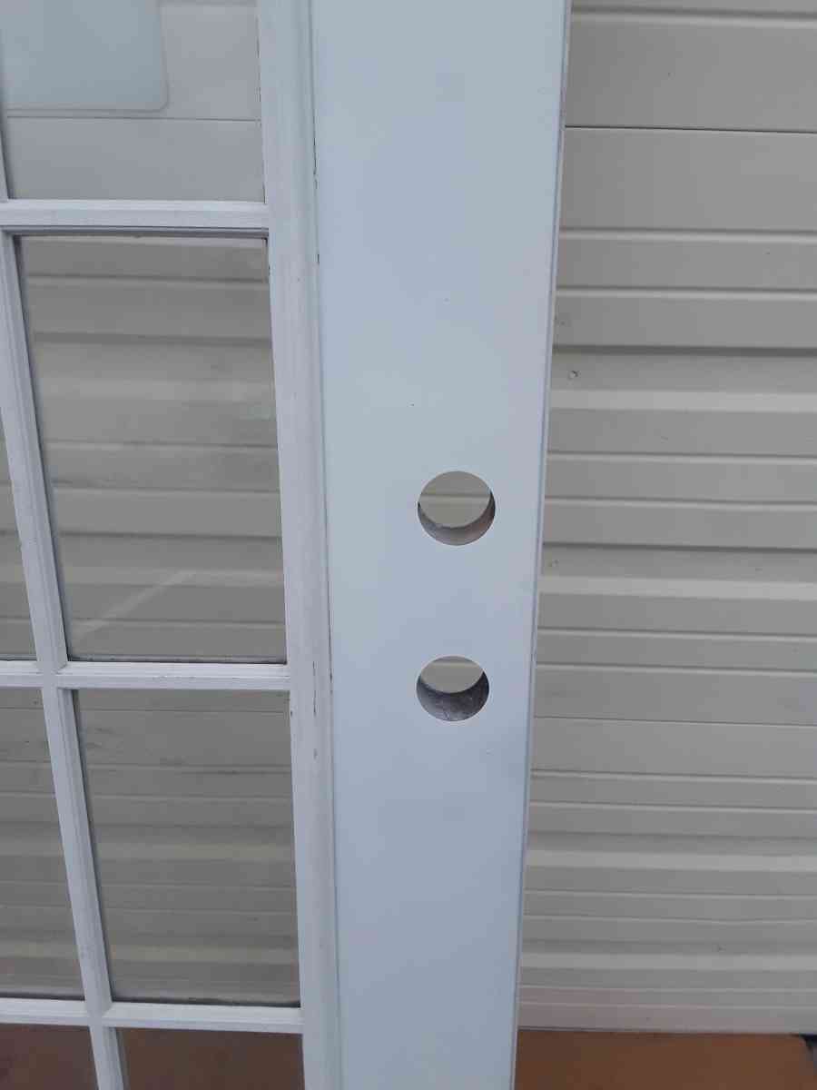 Nice White 15 Light Steel Door with HingesLeft Hand Swing