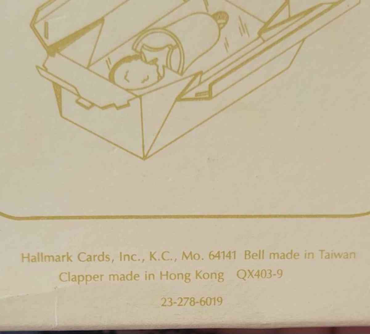 Hallmark Series 5 Ornament Bell Ringer from 1983 Teddy Bear