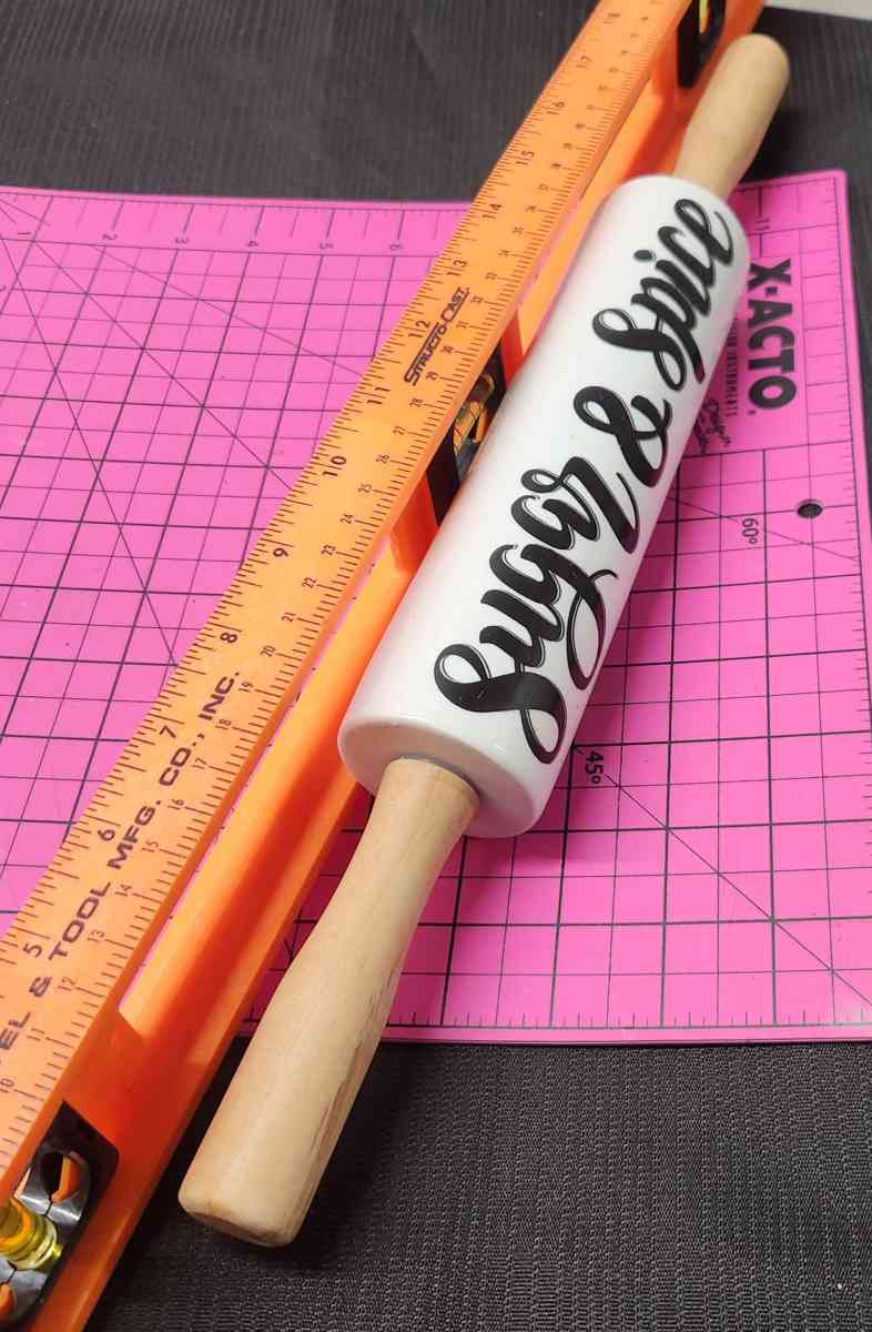 New 16 Inch Ceramic inscribed Sugar Spice Rolling Pin