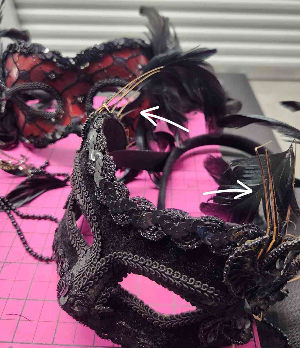 3pcs MasqueradeMardi GrasParty Half Masks