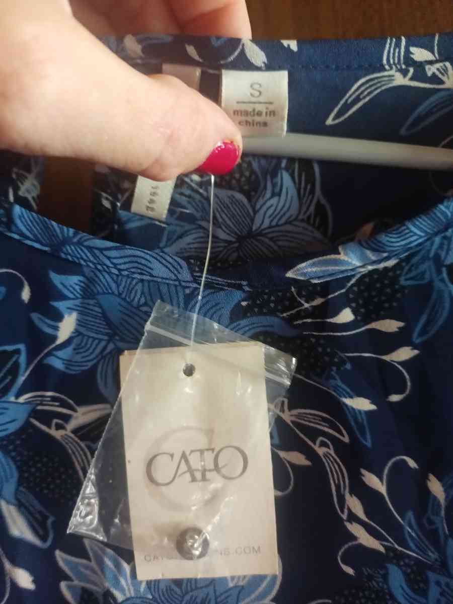 Womens Blouse Navy Blue with Tags