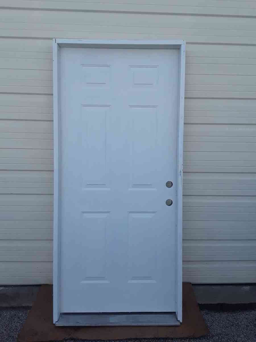 Nice White Entryway Steel Door 36 X 80 left Hand Swing