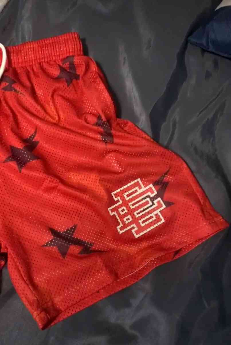Red Eric Emanuel Bape Shorts all sizes