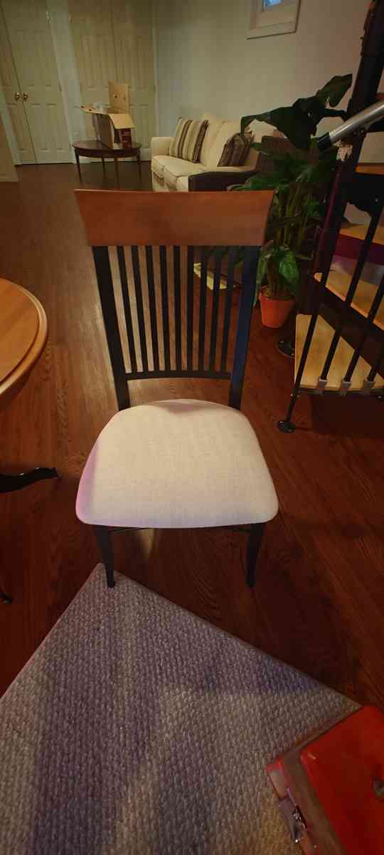 3 Piece Dining Room Set  Solid Maple Table w 2 Mid Century C