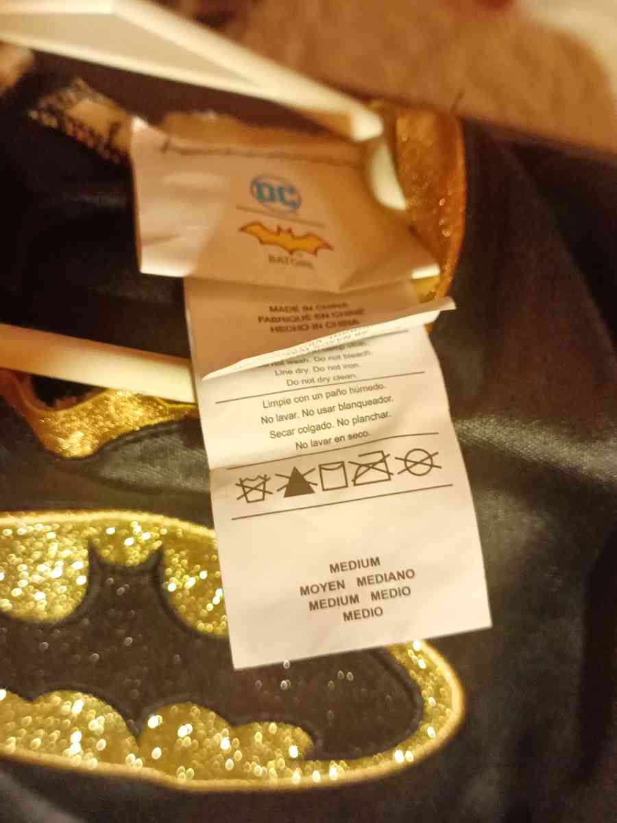 Toddler Girl size medium DC Batman Costume