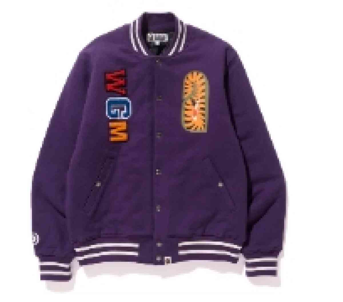 bape variety jacket purple shark