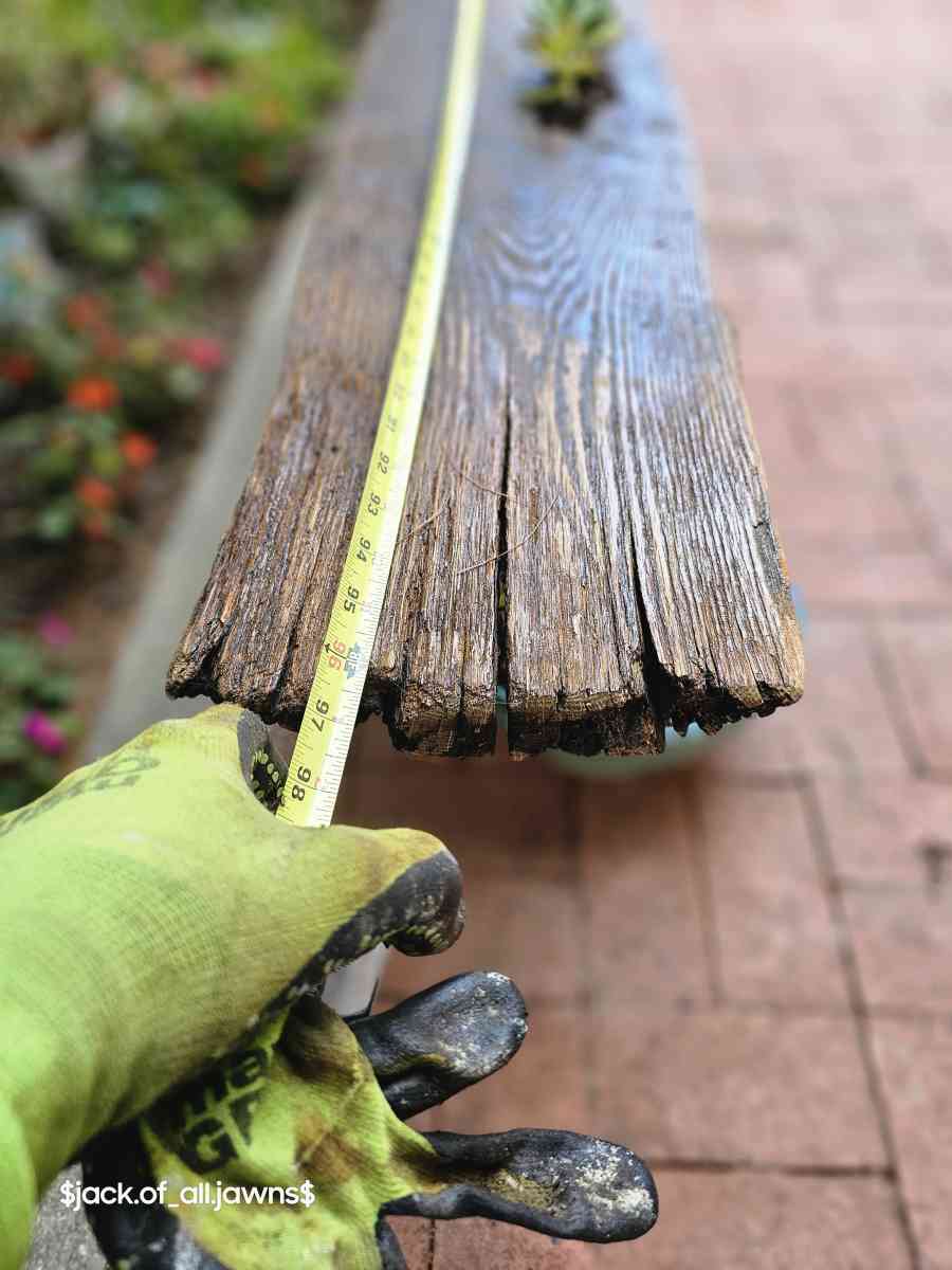 Reclaimed oak board bench 1839
