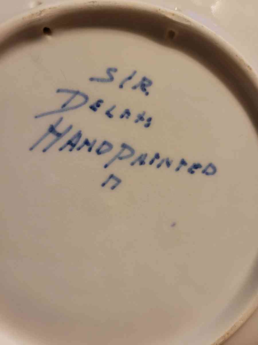 Vintage Blue Hollamd Windmill Mini Plate