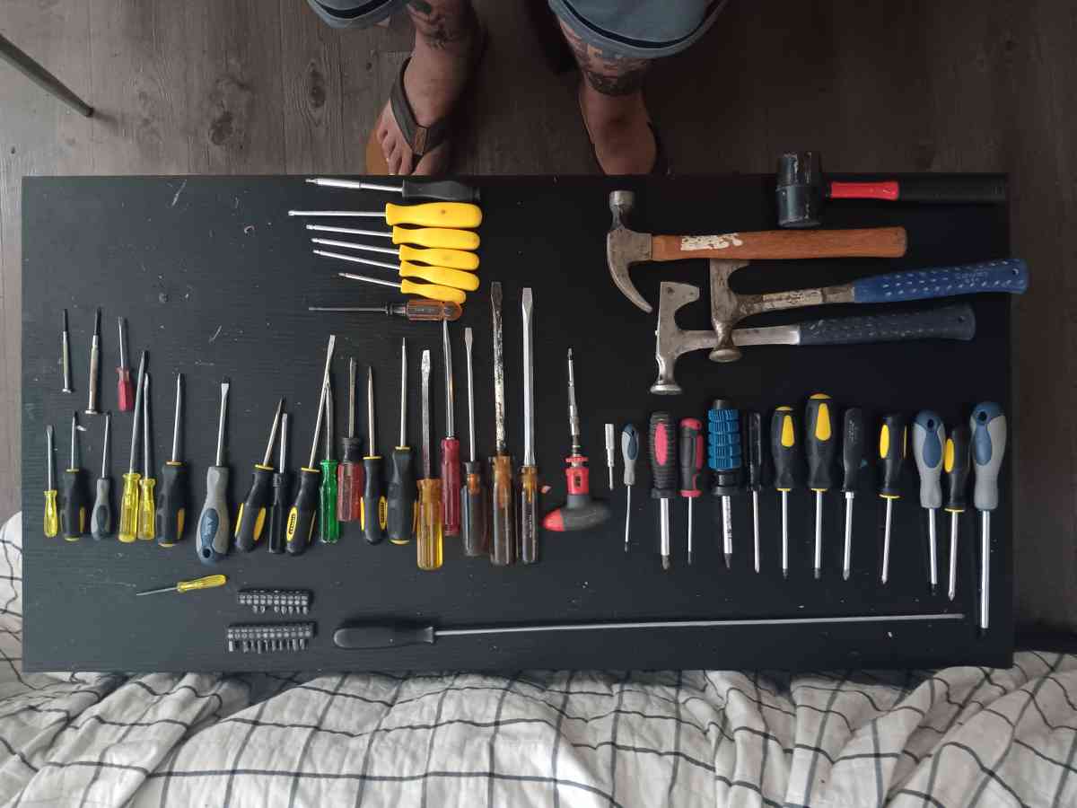 lots of tools and hardware