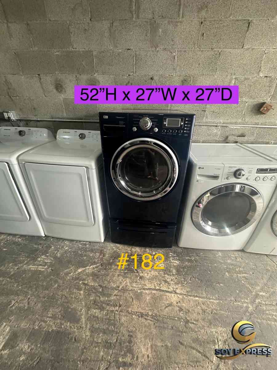 LG dryer electric with pedestal included