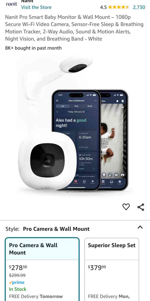 Nanit Pro Smart Baby Monitor