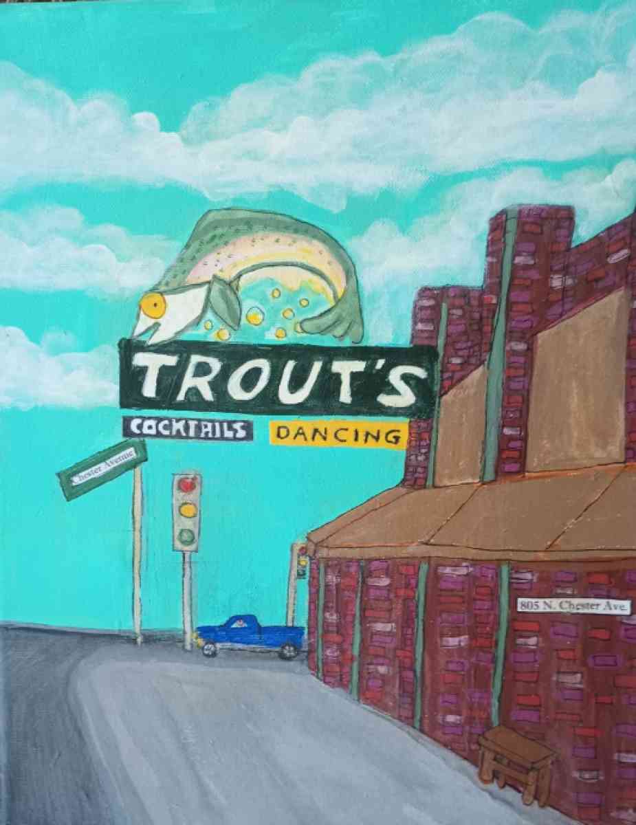 Trout s Bakersfield Bar Painting