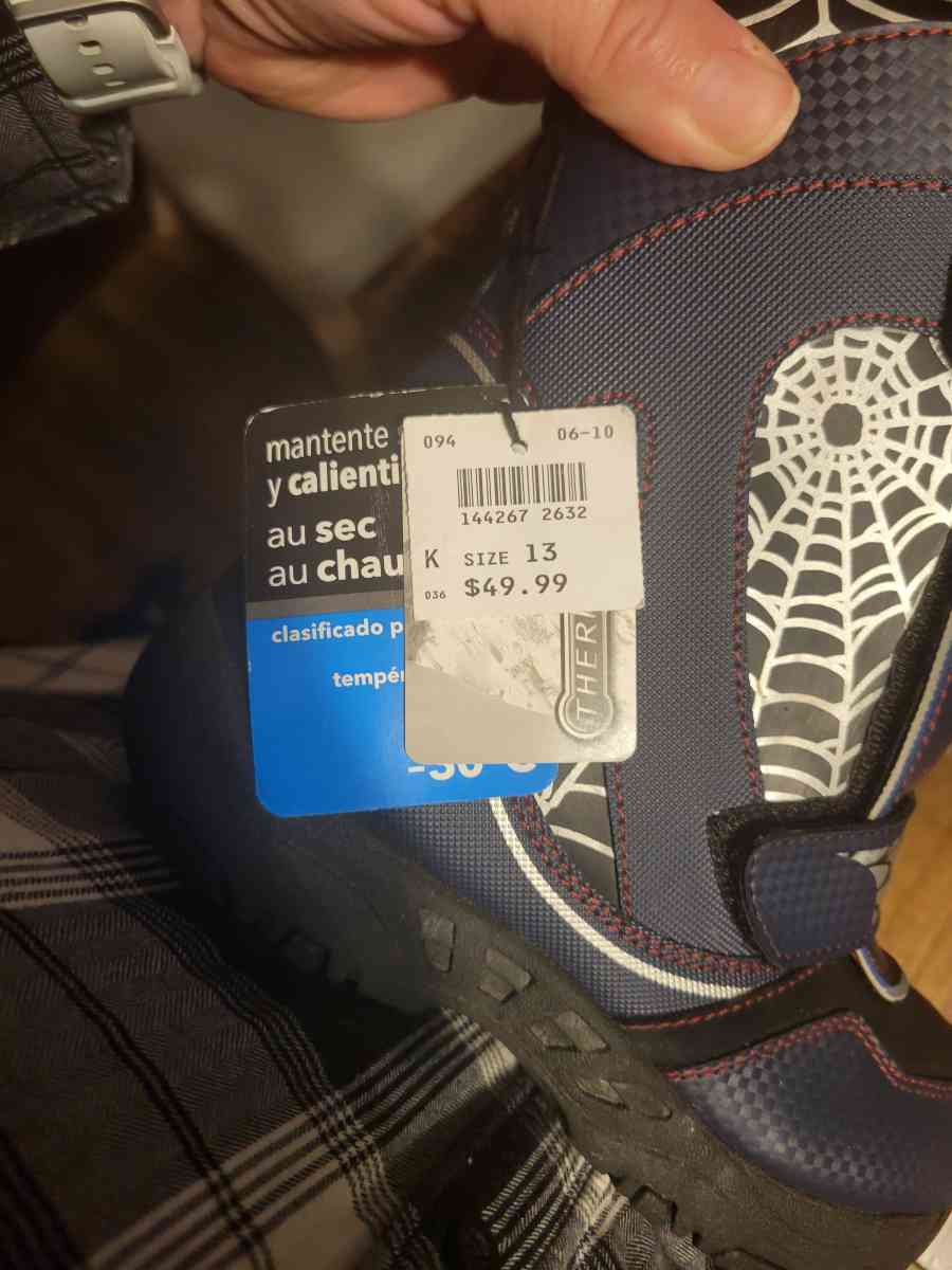 SpiderMan boy size 13 boots