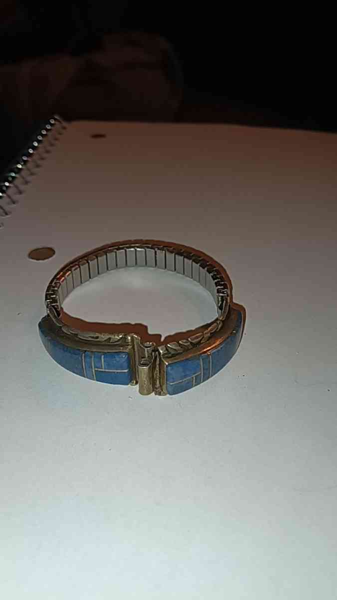 vintage sterling silver and turquoise watch band