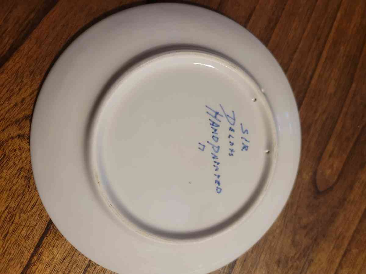 Vintage Blue Hollamd Windmill Mini Plate