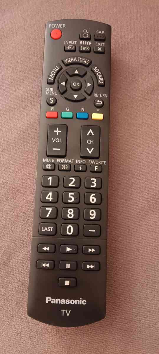 Panasonic remote control tv
