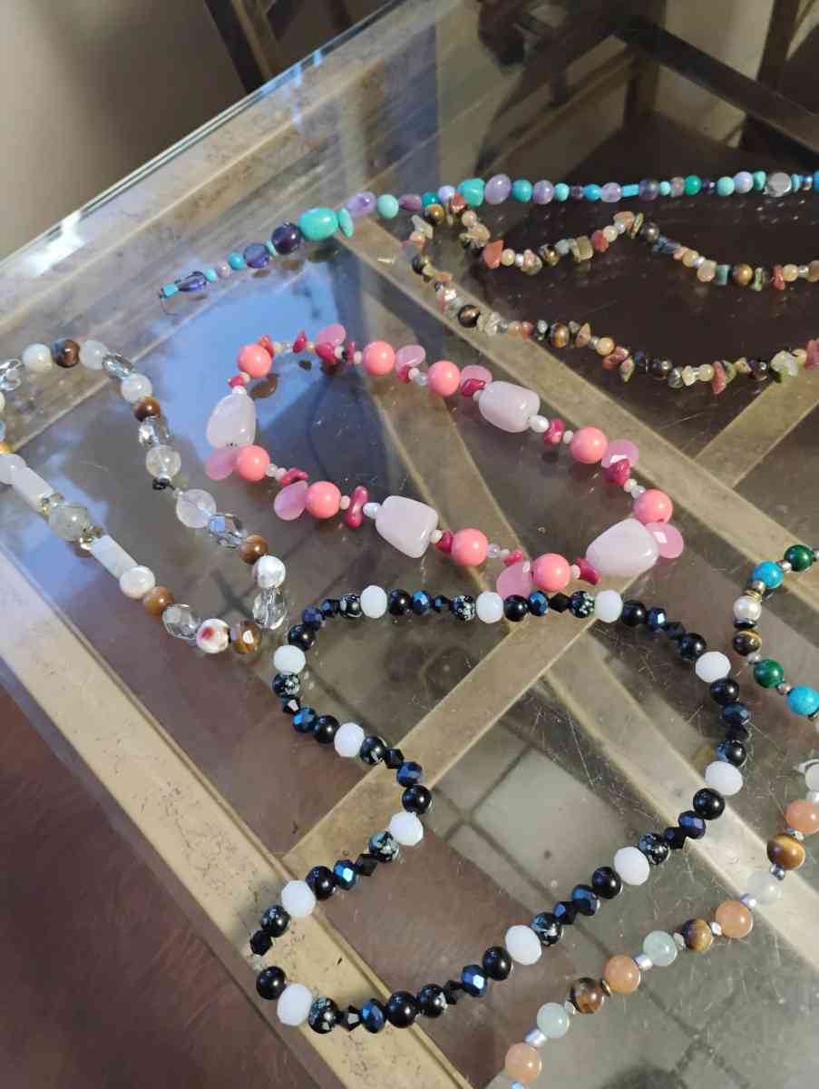 Gemstones Necklace and Bracelet