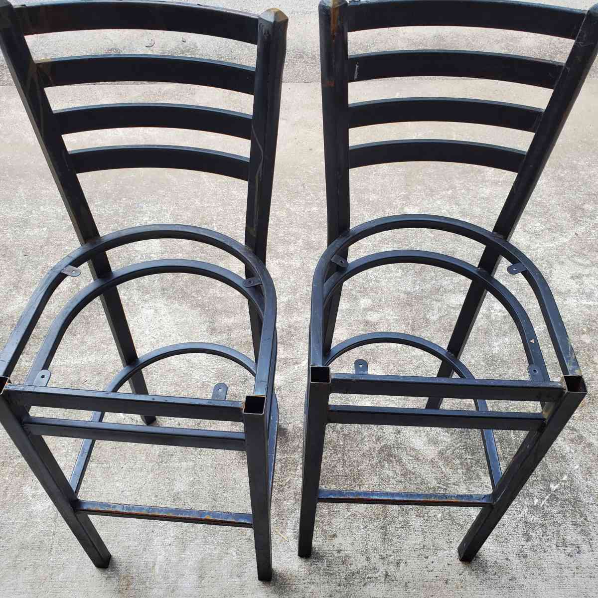 3 Bar Height Metal Chairs  No Seat Cushions  RRR Furniture