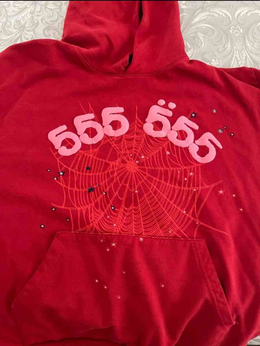 Red Sp5der Angel Hoodie size Large