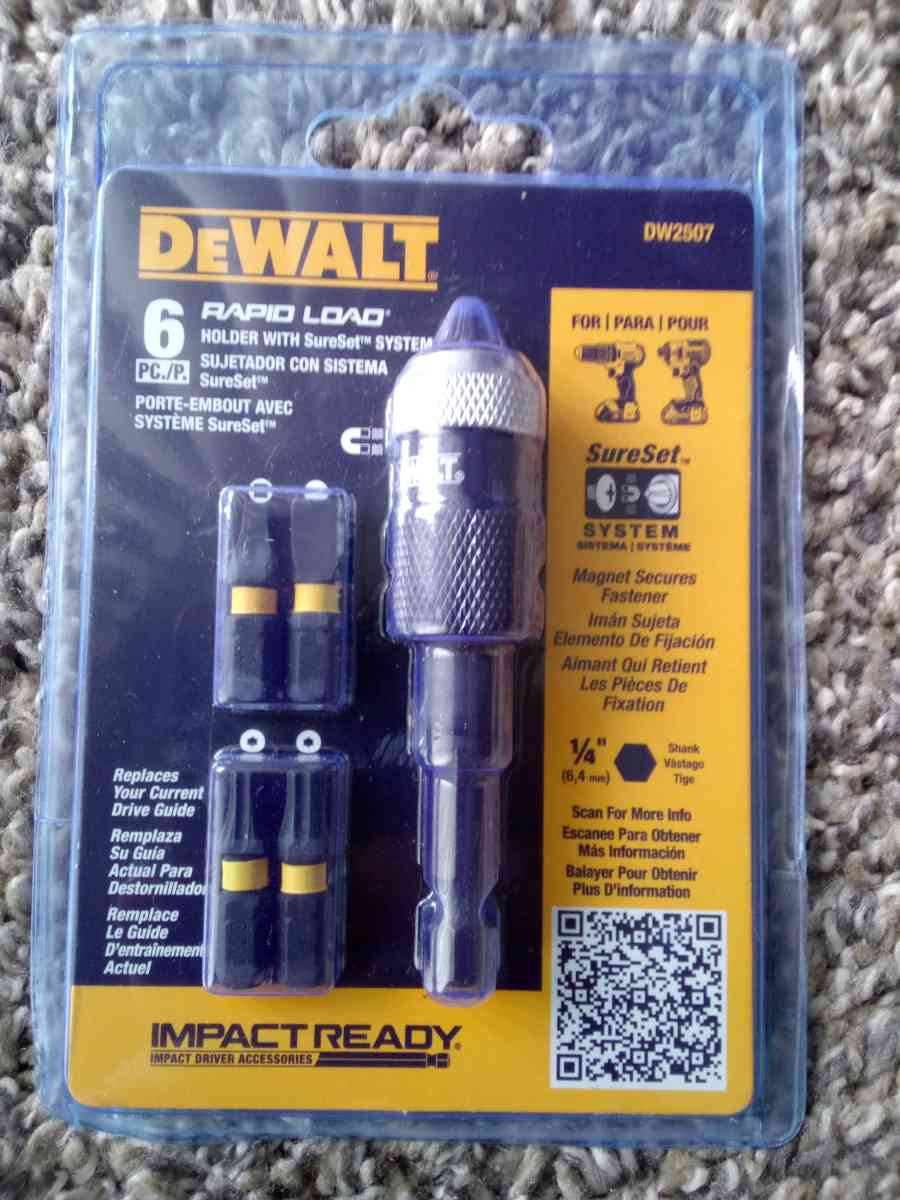 Dewalt Rapid Load Holder With SureSet 6pc