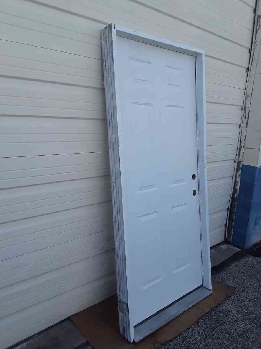 Nice White Entryway Steel Door 36 X 80 left Hand Swing