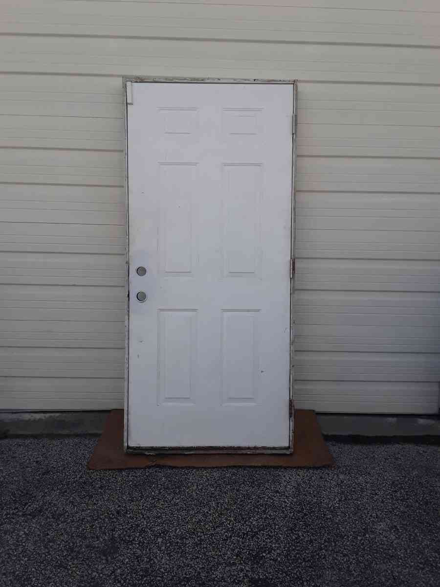 Nice White Entryway Steel Door 36 X 80 left Hand Swing