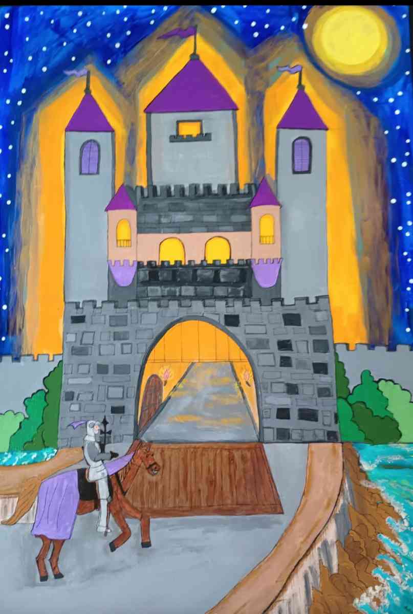 3ft tall Knight Painting