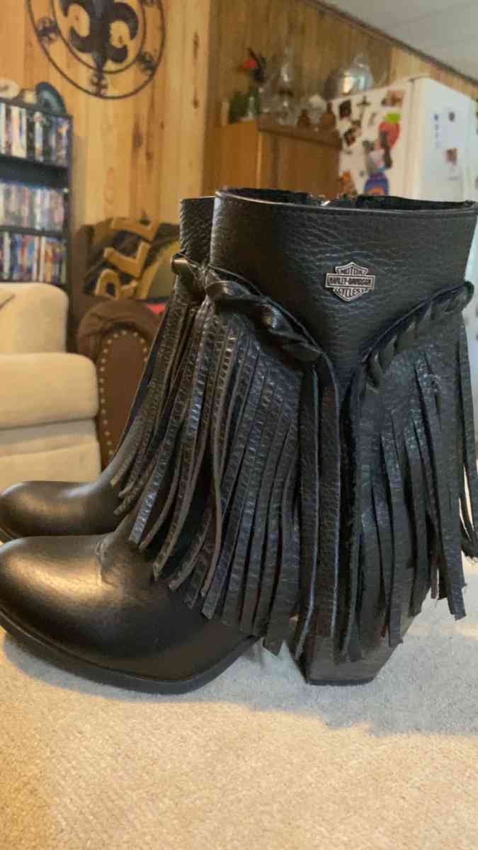 Harley Davison fringe boots